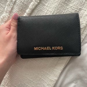 Michael Kors Jet Set Black Leather Wallet